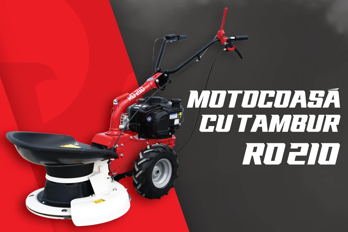TE-AI ECHIPAT CORESPUNZĂTOR PENTRU PRIMĂVARĂ? ALEGE MOTOCOASA CU TAMBUR DE LA ROTAKT RO210, LONCIN, 3,9 CP ȘI FĂ-ȚI MUNCA MAI UȘOARĂ!