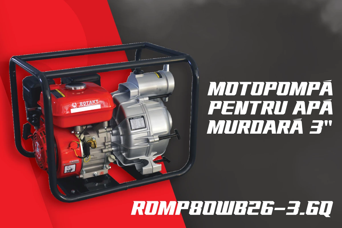 MOTOPOMPA ROTAKT ROMP80WB26-3,6Q, PENTRU APA MURDARA, 3″
