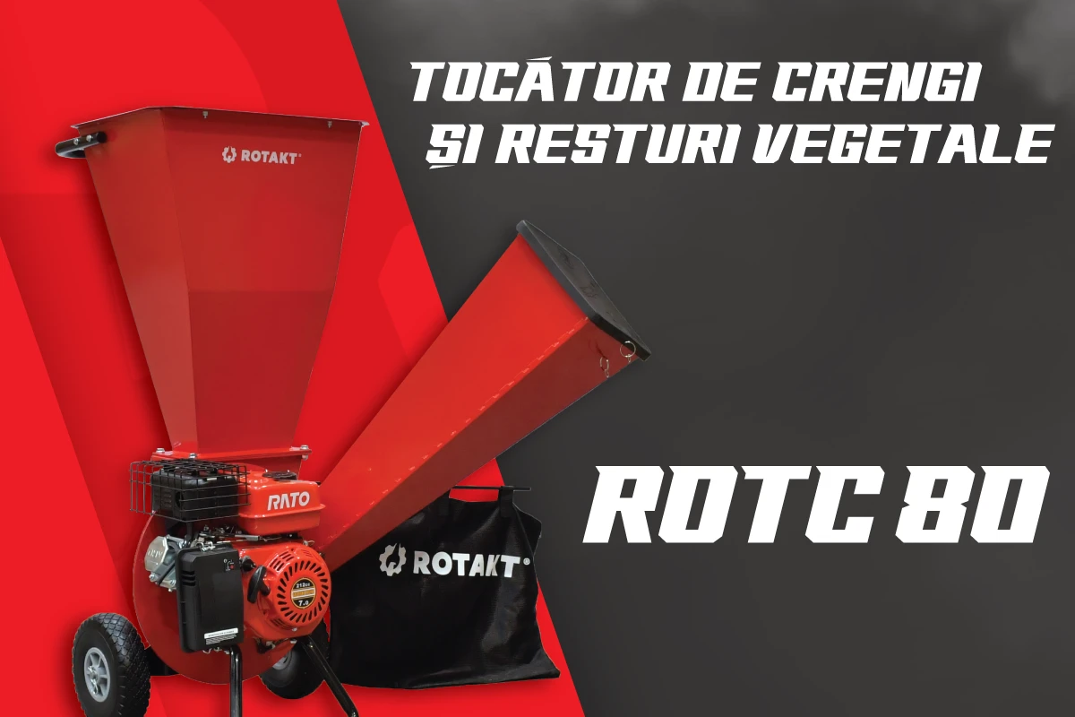 Tocător de crengi şi resturi vegetale Rotakt ROTC80