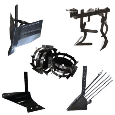 Pachet Accesorii Plug Arat + Plug Bilonat + Plug Cartofi + Cultivator + Roti metalice 4.00-8  (tija Scurta,fara Tub Hexagonal)