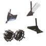 Pachet de accesorii motocultor, plug de arat, plug de bilonat, plug de scos cartofi, roti metalice 4.00-8