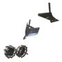 Pachet de accesorii pentru motocultoarele cu o putere mai mică de 8.5 CP, plug de arat, plug de bilonat, roti metalice 4.00-8