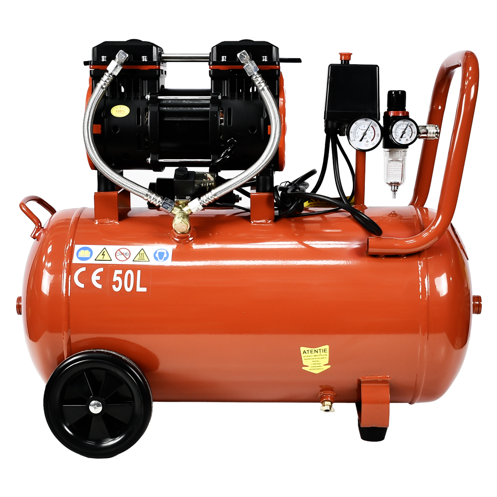 Compresor Aer Cu 2 Cilindrii Fara ulei Rotakt ROCP-S50 Putere 2.0CP/1.5kW, Presiune 8 bar, Debit 220l/min, Capacitate 50l - imagine 5