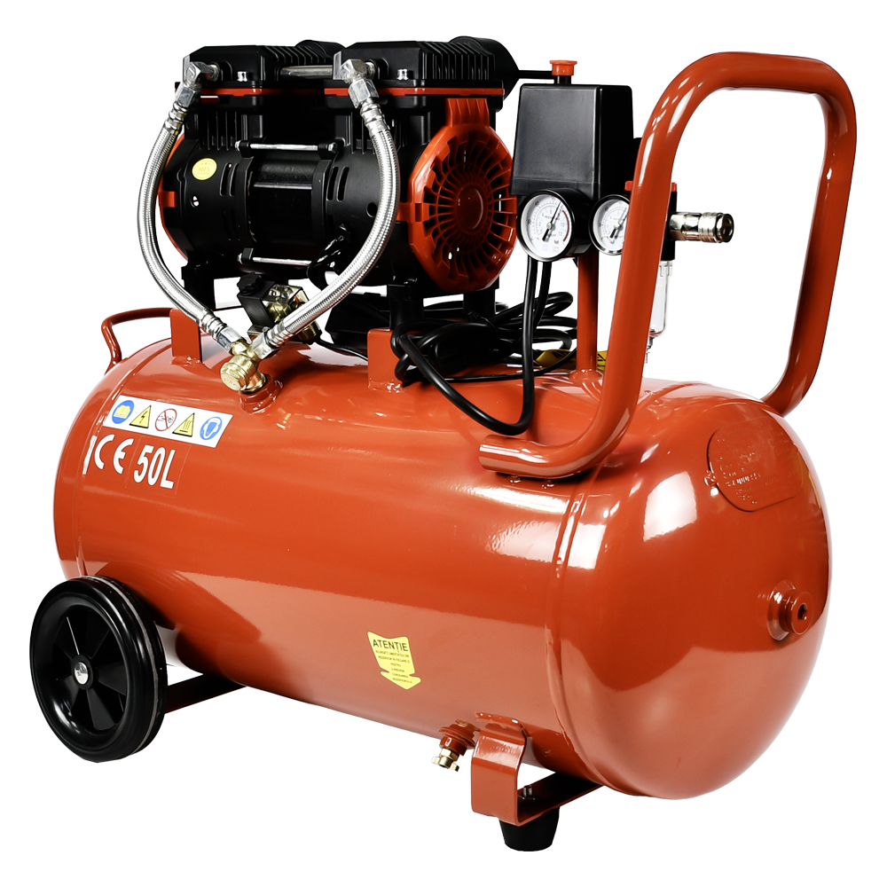 Compresor Aer Cu 2 Cilindrii Fara ulei Rotakt ROCP-S50 Putere 2.0CP/1.5kW, Presiune 8 bar, Debit 220l/min, Capacitate 50l - imagine 4