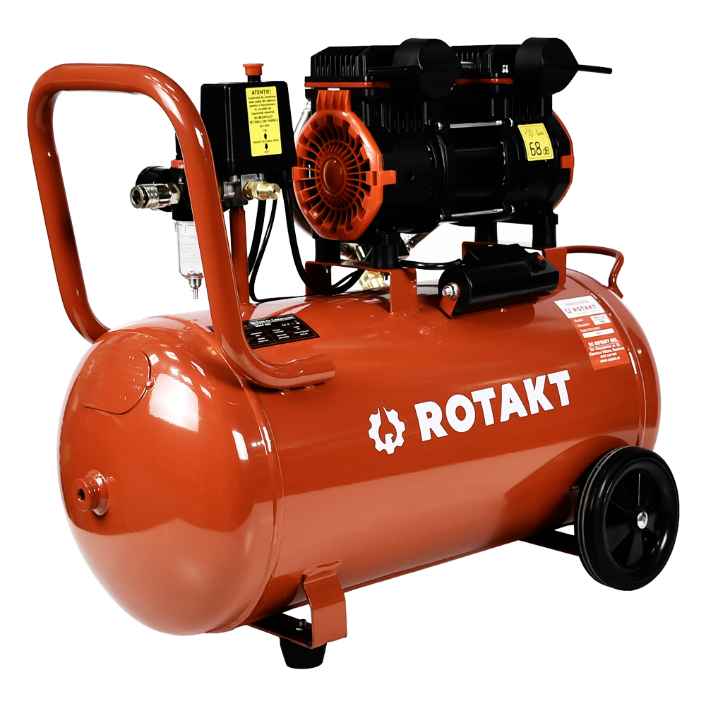 Compresor Aer Cu 2 Cilindrii Fara ulei Rotakt ROCP-S50 Putere 2.0CP/1.5kW, Presiune 8 bar, Debit 220l/min, Capacitate 50l - imagine 2