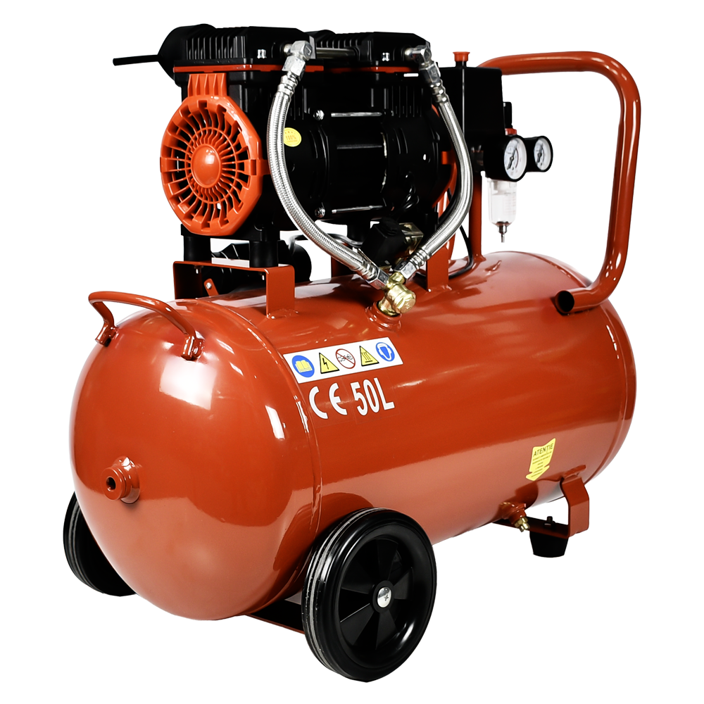 Compresor Aer Cu 2 Cilindrii Fara ulei Rotakt ROCP-S50 Putere 2.0CP/1.5kW, Presiune 8 bar, Debit 220l/min, Capacitate 50l - imagine 6