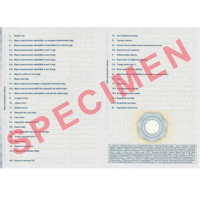 CARTE IDENTIFICARE AUTO (CIV) 400