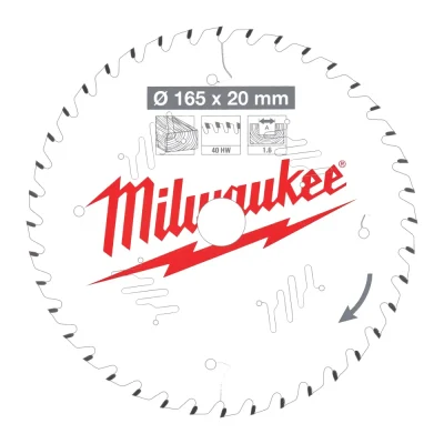 Milwaukee 4932471932 PANZA CIRCULAR CSB P W 165x20x1.6×40 ATB