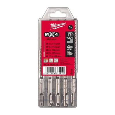 Milwaukee 4932352833 SET 5 BURGHIE M4 SDS-PLUS 5-10MM
